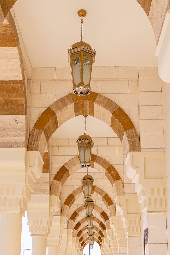 Saudi Arabia, Madinah Province, Medina. Archway at Fash Mosque below Mount Uhud.